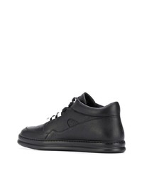 schwarze Leder niedrige Sneakers von Camper