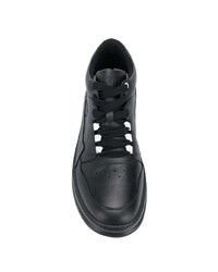 schwarze Leder niedrige Sneakers von Camper