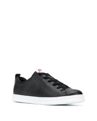 schwarze Leder niedrige Sneakers von Camper