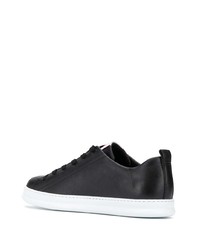 schwarze Leder niedrige Sneakers von Camper