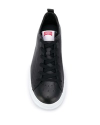 schwarze Leder niedrige Sneakers von Camper