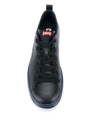 schwarze Leder niedrige Sneakers von Camper