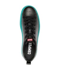 schwarze Leder niedrige Sneakers von Camper