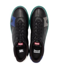 schwarze Leder niedrige Sneakers von Camper