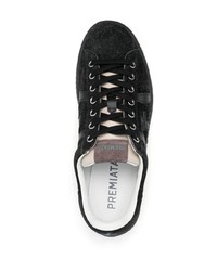 schwarze Leder niedrige Sneakers von Premiata