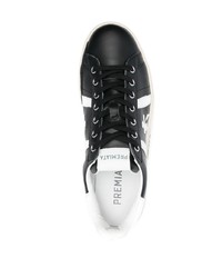 schwarze Leder niedrige Sneakers von Premiata