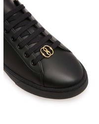 schwarze Leder niedrige Sneakers von Bally