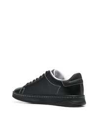 schwarze Leder niedrige Sneakers von Diesel