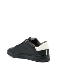 schwarze Leder niedrige Sneakers von Diesel