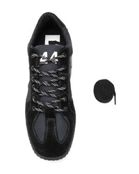 schwarze Leder niedrige Sneakers von Diesel