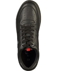 schwarze Leder niedrige Sneakers von S.OLIVER RED LABEL