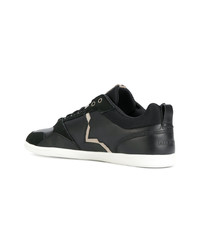 schwarze Leder niedrige Sneakers von Diesel