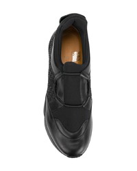 schwarze Leder niedrige Sneakers von Clergerie
