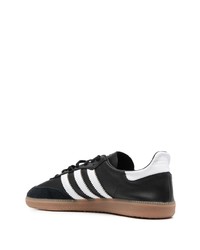 schwarze Leder niedrige Sneakers von adidas