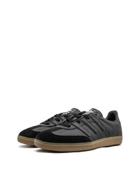 schwarze Leder niedrige Sneakers von adidas