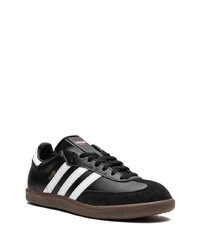 schwarze Leder niedrige Sneakers von adidas