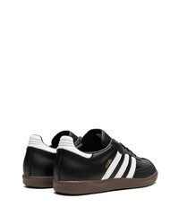 schwarze Leder niedrige Sneakers von adidas