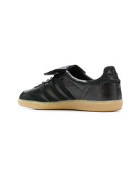 schwarze Leder niedrige Sneakers von adidas