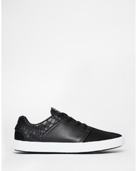 schwarze Leder niedrige Sneakers von Creative Recreation