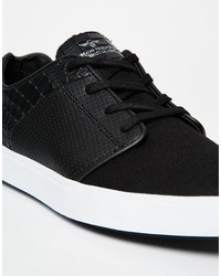 schwarze Leder niedrige Sneakers von Creative Recreation