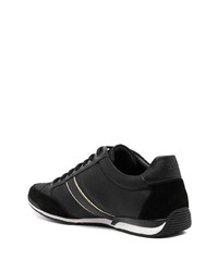 schwarze Leder niedrige Sneakers von BOSS