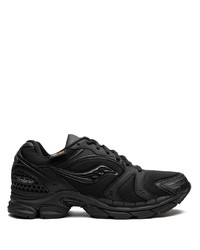 schwarze Leder niedrige Sneakers von Saucony