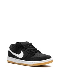 schwarze Leder niedrige Sneakers von Nike