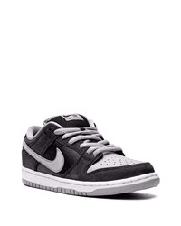 schwarze Leder niedrige Sneakers von Nike