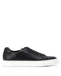 schwarze Leder niedrige Sneakers von Scarosso