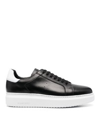 schwarze Leder niedrige Sneakers von Scarosso