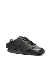 schwarze Leder niedrige Sneakers von A-Cold-Wall*