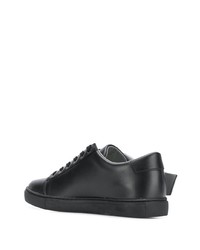 schwarze Leder niedrige Sneakers von A-Cold-Wall*