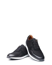 schwarze Leder niedrige Sneakers von SHOEPASSION