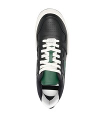 schwarze Leder niedrige Sneakers von Diesel