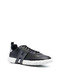 schwarze Leder niedrige Sneakers von Hogan