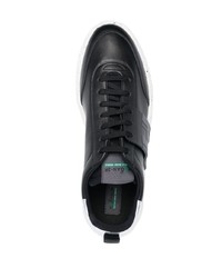 schwarze Leder niedrige Sneakers von Hogan