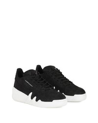 schwarze Leder niedrige Sneakers von Giuseppe Zanotti