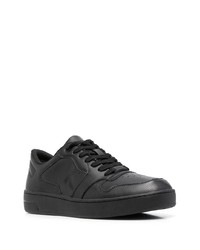 schwarze Leder niedrige Sneakers von Calvin Klein