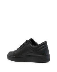 schwarze Leder niedrige Sneakers von Calvin Klein