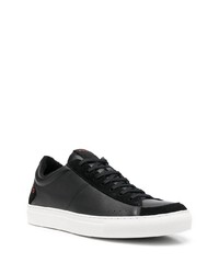 schwarze Leder niedrige Sneakers von BOSS