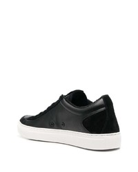 schwarze Leder niedrige Sneakers von BOSS