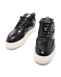 schwarze Leder niedrige Sneakers von Eytys