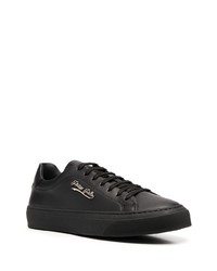 schwarze Leder niedrige Sneakers von Philipp Plein