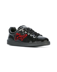 schwarze Leder niedrige Sneakers von Kenzo