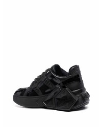 schwarze Leder niedrige Sneakers von Hide&Jack