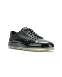 schwarze Leder niedrige Sneakers von Oxs Rubber Soul