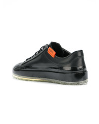 schwarze Leder niedrige Sneakers von Oxs Rubber Soul