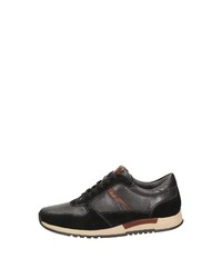 schwarze Leder niedrige Sneakers von Sioux