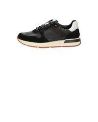 schwarze Leder niedrige Sneakers von Sioux