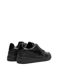 schwarze Leder niedrige Sneakers von A Bathing Ape